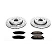 K2219 Front Brake Disc and Pad Kit, Silver zinc-plated, Cross-drilled and Slotted, 5 Lugs, 327.7 mm, Carbon Fiber Ceramic, Z23 Evolution Sport Series