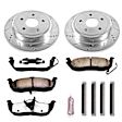 K2221-36 Rear Brake Disc and Pad Kit, Silver zinc-plated, Cross-drilled and Slotted, 5 Lugs, 320 mm, Carbon Fiber Ceramic, Z36 Extreme Truck And Tow