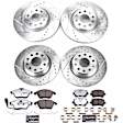 4-Wheel Set Power Stop&reg; K2260-26 Front and Rear Z26 Muscle Carbon-Fiber Ceramic Brake Pad and Drilled & Slotted Rotor Kit