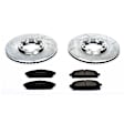 K2279 Front Brake Disc and Pad Kit, Silver zinc-plated, Cross-drilled and Slotted, 6 Lugs, 299 mm, Carbon Fiber Ceramic, Z23 Evolution Sport Series