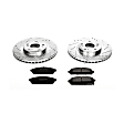 K2290 Front Brake Disc and Pad Kit, Cross-drilled and Slotted 5 Lugs 299.9 mm Carbon Fiber Ceramic Z23 Evolution Sport Series