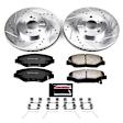 K2302-36 Front Brake Disc and Pad Kit, Silver zinc-plated, Cross-drilled and Slotted, 5 Lugs, 299.9 mm, Carbon Fiber Ceramic, Z36 Extreme Truck And Tow