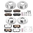 4-Wheel Set Power Stop&reg; K2325-36 Front and Rear Z36 Truck Carbon-Fiber Ceramic Brake Pad and Drilled & Slotted Rotor Kit