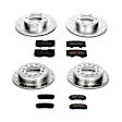 4-Wheel Set Power Stop&reg; K2325 Front and Rear Z23 Daily Carbon-Fiber Ceramic Brake Pad and Drilled & Slotted Rotor Kit