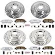 4-Wheel Set Power Stop&reg; K2371-26 Front and Rear Z26 Muscle Carbon-Fiber Ceramic Brake Pad and Drilled & Slotted Rotor Kit