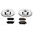 K2373 Front Brake Disc and Pad Kit, Cross-drilled and Slotted 5 Lugs 294 mm Carbon Fiber Ceramic Z23 Evolution Sport Series