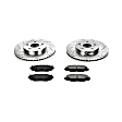K2406 Front Brake Disc and Pad Kit, Cross-drilled and Slotted 5 Lugs 296 mm Carbon Fiber Ceramic Z23 Evolution Sport Series