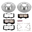 K2421-36 Front Brake Disc and Pad Kit, Silver zinc-plated, Cross-drilled and Slotted, 6 Lugs, 337.8 mm, Carbon Fiber Ceramic, Z36 Extreme Truck And Tow