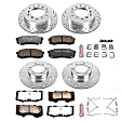 2006 Lexus GX470 - Front and Rear Brake Disc and Pad Kit, Cross-drilled and Slotted, 6 Lugs, 312 mm, Carbon Fiber Ceramic, Z36 Extreme Truck And Tow