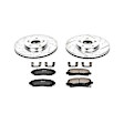 K2429 Front Brake Disc and Pad Kit, Silver zinc-plated, Cross-drilled and Slotted, 5 Lugs, 319.8 mm, Carbon Fiber Ceramic, Z23 Evolution Sport Series