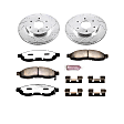 K2442-36 Front Brake Disc and Pad Kit, Cross-drilled and Slotted 6 Lugs 319.8 mm Carbon Fiber Ceramic Z36 Extreme Truck And Tow