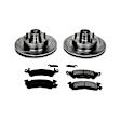 K2580 Front Brake Disc and Pad Kit, Cross-drilled and Slotted 5 Lugs 280 mm Carbon Fiber Ceramic Z23 Evolution Sport Series