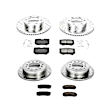 4-Wheel Set Power Stop&reg; K2756 Front and Rear Z23 Daily Carbon-Fiber Ceramic Brake Pad and Drilled & Slotted Rotor Kit