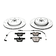 K2940 Rear Brake Disc and Pad Kit, Silver zinc-plated, Cross-drilled and Slotted, 5 Lugs, 345 mm, Carbon Fiber Ceramic, Z23 Evolution Sport Series