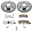 K3003-26 Brake Disc and Pad Kit, Silver zinc-plated, Cross-drilled and Slotted, 5 Lugs, 267 mm, Carbon Fiber Ceramic, Z26 Street Warrior Carbon-Fiber Ceramic Series