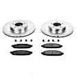 K3024 Front Brake Disc and Pad Kit, Silver zinc-plated, Cross-drilled and Slotted, 5 Lugs, 329.9 mm, Carbon Fiber Ceramic, Z23 Evolution Sport Series