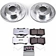 2006 Hummer H3 - Front Brake Disc and Pad Kit, Silver zinc-plated, Cross-drilled and Slotted, 6 Lugs, 315 mm, Carbon Fiber Ceramic, 3.5L 5Cyl, Z36 Extreme Truck And Tow