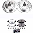 K3046-36 Rear Brake Disc and Pad Kit, Silver zinc-plated, Cross-drilled and Slotted, 5 Lugs, 316 mm, Carbon Fiber Ceramic, Z36 Extreme Truck And Tow