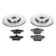 K3063 Front Brake Disc and Pad Kit, Silver zinc-plated, Cross-drilled and Slotted, 5 Lugs, 315.7 mm, Carbon Fiber Ceramic, Z23 Evolution Sport Series