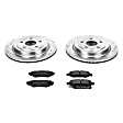 K3072 Rear Brake Disc and Pad Kit, Silver zinc-plated, Cross-drilled and Slotted, 5 Lugs, 315 mm, Carbon Fiber Ceramic, Z23 Evolution Sport Series