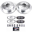 K3073-36 Rear Brake Disc and Pad Kit, Cross-drilled and Slotted 5 Lugs 345 mm Carbon Fiber Ceramic Z36 Extreme Truck And Tow