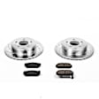 K3079 Rear Brake Disc and Pad Kit, Silver zinc-plated, Cross-drilled and Slotted, 5 Lugs, 284 mm, Carbon Fiber Ceramic, Z23 Evolution Sport Series