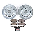 K3097-36 Front Brake Disc and Pad Kit, Cross-drilled and Slotted 5 Lugs 302 mm Carbon Fiber Ceramic Z36 Extreme Truck And Tow