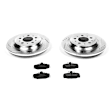 K3139 Rear Brake Disc and Pad Kit, Silver zinc-plated, Cross-drilled and Slotted, 5 Lugs, 283.46 mm, Carbon Fiber Ceramic, Z23 Evolution Sport Series