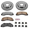 K3167-36 Front Brake Disc and Pad Kit, Cross-drilled and Slotted 6 Lugs 350 mm Carbon Fiber Ceramic Z36 Extreme Truck And Tow