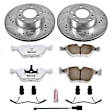 K390-26 Front Brake Disc and Pad Kit, Silver zinc-plated, Cross-drilled and Slotted, 5 Lugs, 302 mm, Carbon Fiber Ceramic, Z26 Street Warrior Carbon-Fiber Ceramic Series