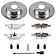 K393-26 Rear Brake Disc and Pad Kit, Silver zinc-plated, Cross-drilled and Slotted, 5 Lugs, 300 mm, Carbon Fiber Ceramic, Z26 Street Warrior Carbon-Fiber Ceramic Series