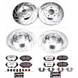 4-Wheel Set Power Stop&reg; K4098-26 Front and Rear Z26 Muscle Carbon-Fiber Ceramic Brake Pad and Drilled & Slotted Rotor Kit