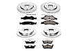 4-Wheel Set Power Stop&reg; K4109 Front and Rear Z23 Daily Carbon-Fiber Ceramic Brake Pad and Drilled & Slotted Rotor Kit