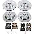 2008 Lexus LS460 - Front and Rear Brake Disc and Pad Kit, Cross-drilled and Slotted, 5 Lugs, 315 mm, Carbon Fiber Ceramic, Without Touring Package, 4.6L 8Cyl, Z23 Evolution Sport Series