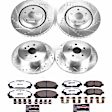 2013 Toyota Highlander - Front and Rear Brake Disc and Pad Kit, Cross-drilled and Slotted, 5 Lugs, 309 mm, Carbon Fiber Ceramic, 3.5L 6Cyl, Z36 Extreme Truck And Tow