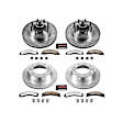 2008 Ford E-350 Super Duty - Front and Rear Brake Disc and Pad Kit, Cross-drilled and Slotted, 8 Lugs, 345 mm, Carbon Fiber Ceramic, Models with single rear wheels, Z36 Extreme Truck And Tow
