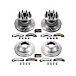 4-Wheel Set Power Stop&reg; K4132-36 Front and Rear Z36 Truck Carbon-Fiber Ceramic Brake Pad and Drilled & Slotted Rotor Kit
