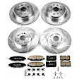 1997 Lexus LS400 - Front and Rear Brake Disc and Pad Kit, Cross-drilled and Slotted, 5 Lugs, 307 mm, Carbon Fiber Ceramic, This kit includes the electronic pad wear sensors, Z23 Evolution Sport Series