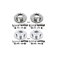 4-Wheel Set Power Stop&reg; K4426-36 Front and Rear Z36 Truck Carbon-Fiber Ceramic Brake Pad and Drilled & Slotted Rotor Kit