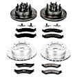4-Wheel Set Power Stop&reg; K4434 Front and Rear Z23 Daily Carbon-Fiber Ceramic Brake Pad and Drilled & Slotted Rotor Kit