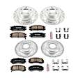 4-Wheel Set Power Stop&reg; K444 Front and Rear Z23 Daily Carbon-Fiber Ceramic Brake Pad and Drilled & Slotted Rotor Kit