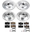 2005 Lexus LS430 - Front and Rear Brake Disc and Pad Kit, Cross-drilled and Slotted, 5 Lugs, 310 mm, Carbon Fiber Ceramic, 4.3L 8Cyl, Z23 Evolution Sport Series
