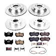4-Wheel Set Power Stop&reg; K4495 Front and Rear Z23 Daily Carbon-Fiber Ceramic Brake Pad and Drilled & Slotted Rotor Kit