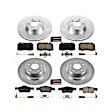 4-Wheel Set Power Stop&reg; K4522 Front and Rear Z23 Daily Carbon-Fiber Ceramic Brake Pad and Drilled & Slotted Rotor Kit