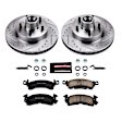 K4539 Front Brake Disc and Pad Kit, Silver zinc-plated, Cross-drilled and Slotted, 5 Lugs, 301 mm, Carbon Fiber Ceramic, Z23 Evolution Sport Series