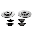 K4552 Front Brake Disc and Pad Kit, Silver zinc-plated, Cross-drilled and Slotted, 5 Lugs, 335.5 mm, Carbon Fiber Ceramic, Z23 Evolution Sport Series
