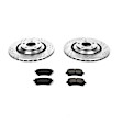 K4567 Rear Brake Disc and Pad Kit, Cross-drilled and Slotted 5 Lugs 330 mm Carbon Fiber Ceramic Z23 Evolution Sport Series