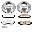 K4593-36 Rear Brake Disc and Pad Kit, Silver zinc-plated, Cross-drilled and Slotted, 8 Lugs, 340.11 mm, Carbon Fiber Ceramic, Z36 Extreme Truck And Tow