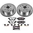 2007 Nissan Frontier - Rear Brake Disc and Pad Kit, Cross-drilled and Slotted, 6 Lugs, 285.5 mm, Carbon Fiber Ceramic, 2.5L 4Cyl, Z36 Extreme Truck And Tow