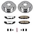 K4631-26 Rear Brake Disc and Pad Kit, Silver zinc-plated, Cross-drilled and Slotted, 5 Lugs, 286 mm, Carbon Fiber Ceramic, Z26 Street Warrior Carbon-Fiber Ceramic Series